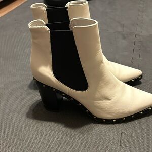 Off white studded booties